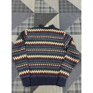 Vintage 1970 Shetland Pure New Wool great Britain Fair Isle Heavy Sweater Mens M
